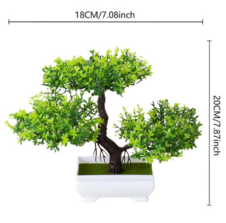Artificial Bonsai Tree Multiple Colors Small Tree Pot Etsy