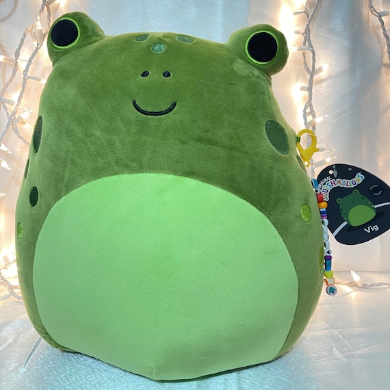 Squishmallow 12 Vig Frog Select Series W/custom Hand-made Beaded