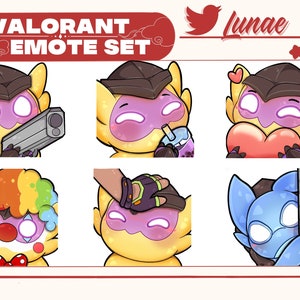 Twitch Emote/ Valorant Wingman pack/ #1 Emote set (First Set Of Two)