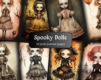ゴシックハロウィンガールズ 印刷可能：不気味なジャンク