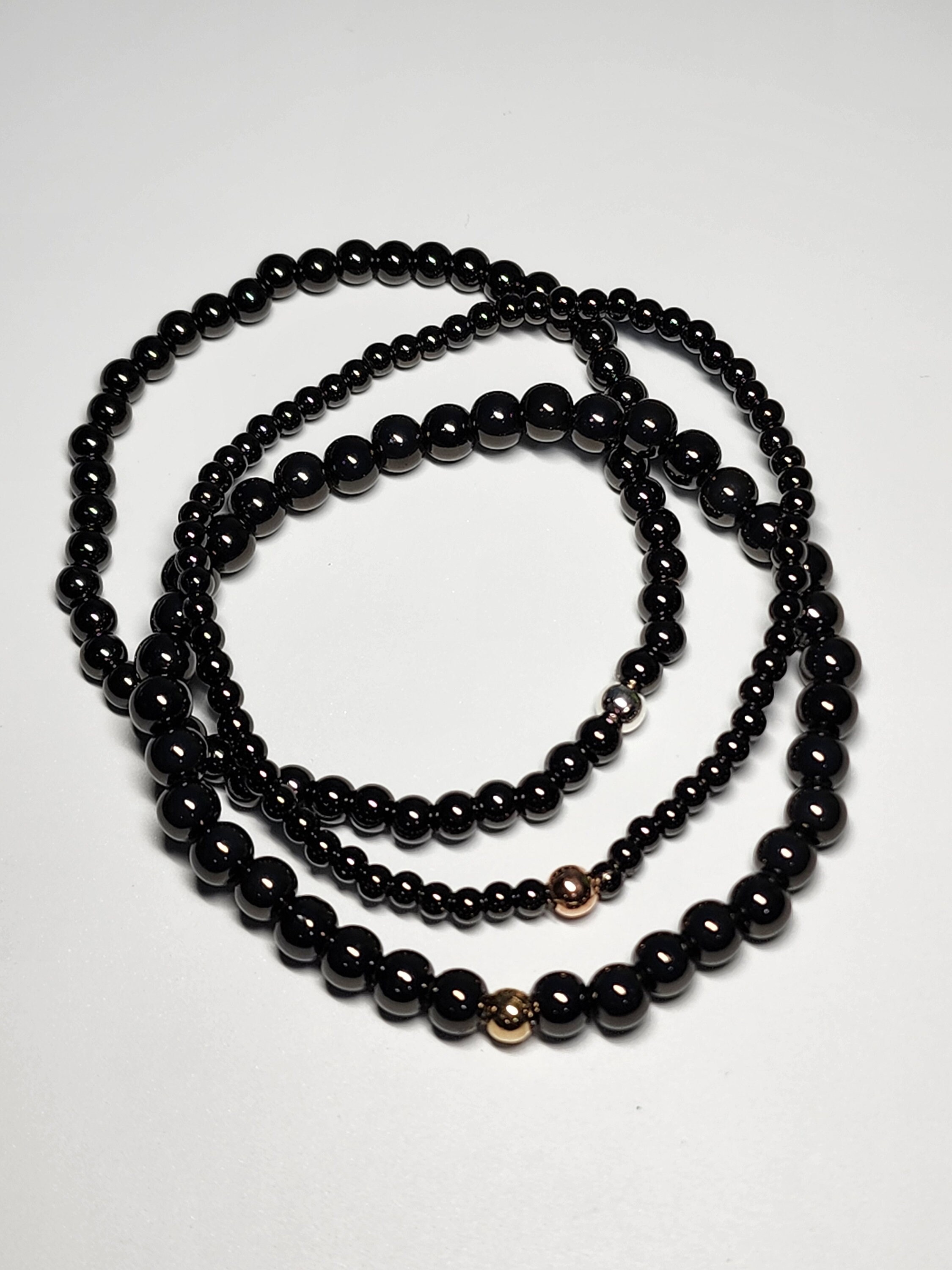 14k Gold Rose Gold Silver 925 and Black Filled Beads 3mm - Etsy