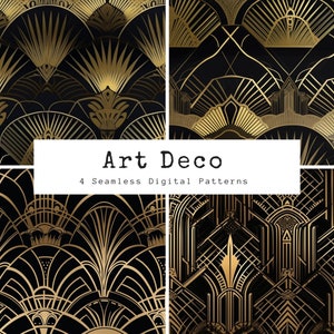 4 Seamless Art Deco Pattern