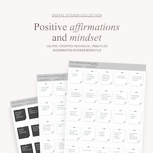 Affirmation Stickers: Goodnotes Mental Health Quotes (Digital)