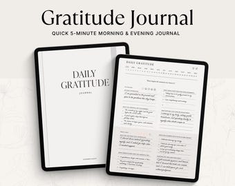 Digital Gratitude Journal, Daily Goodnotes Journal, 5 Minute Journal, Wellness Journal Template, Mindfulness Journal, Digital Diary for Ipad