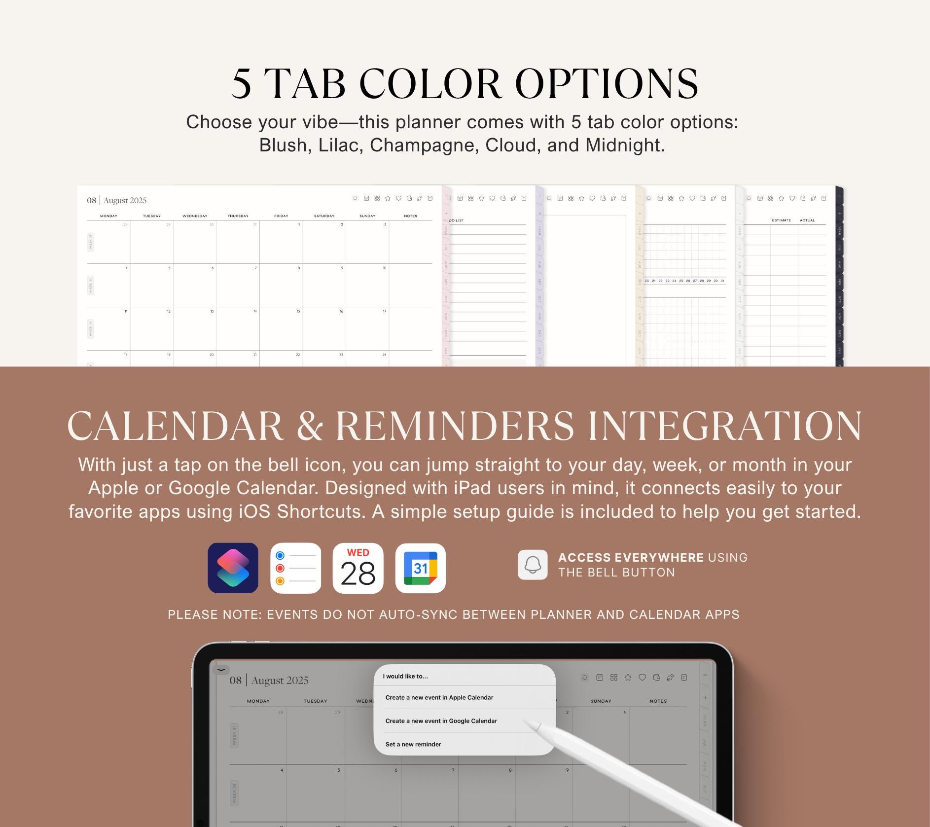 2025 2026 Mid Year Digital Planner: Goodnotes & Notability Compatible ...