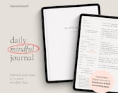 Minimalist Daily Digital Journal, Digital Diary, Mindfulness Journal, Digital Wellness Journal for Ipad, Goodnotes Notability Journal