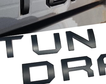 Matte Black Metal Tailgate Insert Letters Fit for 2014 - 2021 Tundra Model Emblem Decal