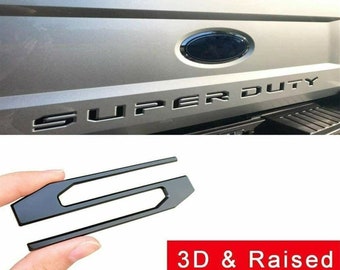 Matte Black Raised Super Duty Tailgate Insert Letter Fit for 2017- 2019 F-250 / F-350 Model Emblem Decal