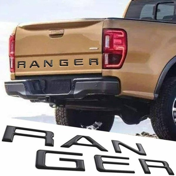 3D Raised Tailgate Insert Letters Decal Fit for 2019-2024 Ranger Model Emblem
