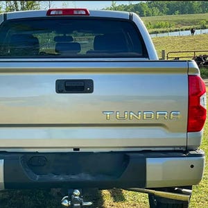 Metal Tailgate Insert Letters for Tundra 2014 - 2021 Model Raised Emblem Decal, Truck Rear Accessories, Chrome Silver