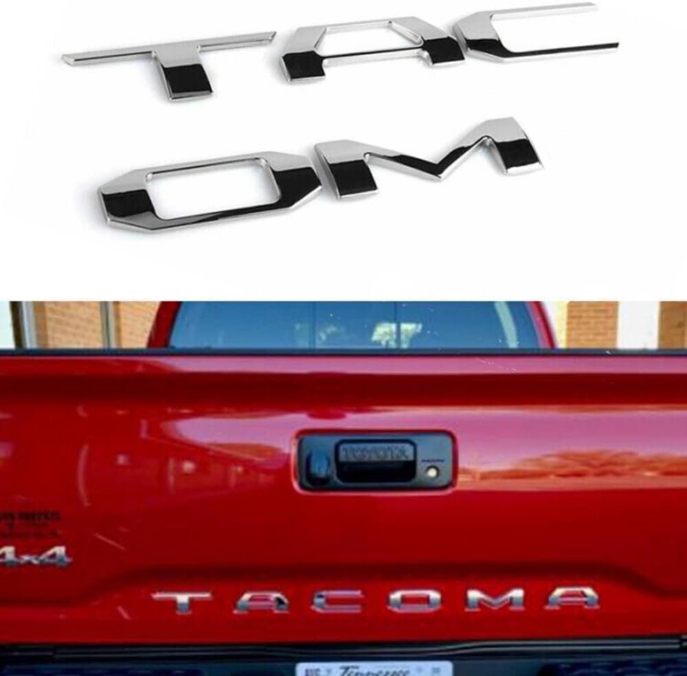 Tailgate Letters For Toyota Tacoma 2016-2023 – Raised 3D Emblem Nameplate Insert
