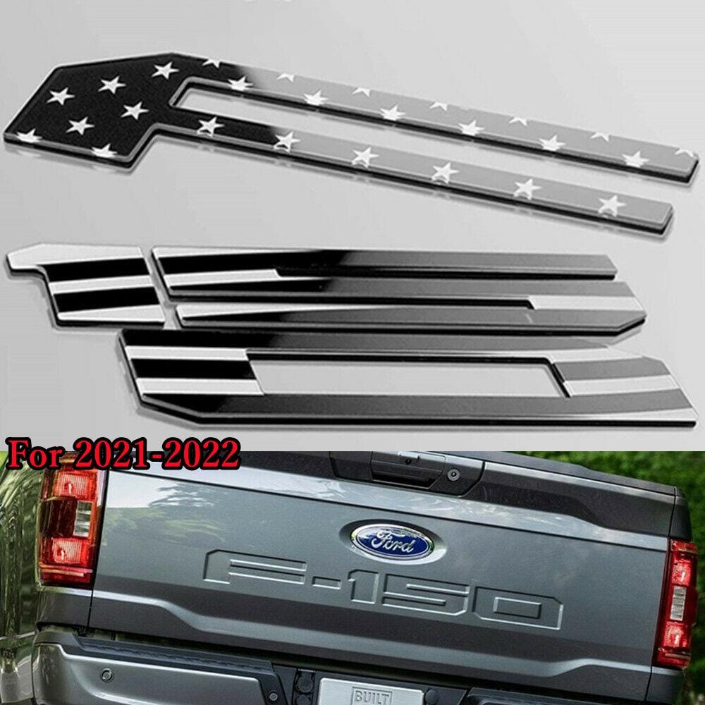 F-150 Tailgate Insert Letters; Matte Black With Red Outline (18-20 F-150 W/o Tailgate Applique - Foto 10