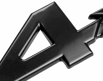 Matte Black 4x4 Emblem – Toyota Tacoma, Tundra, 4Runner – Trunk Fender Badge – 1pc