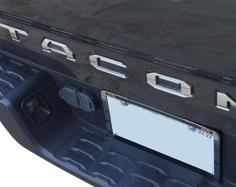 Metal Tailgate Insert Letters for Tacoma 2016-2023 Model Raised Emblem Decal, Truck Rear Accessories, Chrome Silver