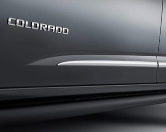Chrome Colorado Emblem Badge Letters for Chevrolet Colorado Fender Door Tailgate Badge Decal
