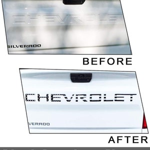 Tailgate Insert Letters for 2019-2026 Silverado Model Emblem Decal ...