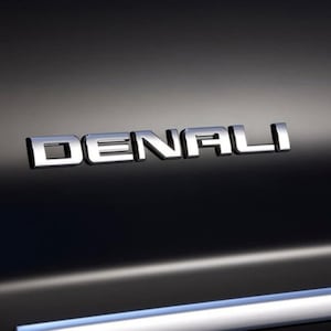 Chrome Denali Emblem Letters For GMC Sierra Yukon Acadia Door Tailgate Badge Decal