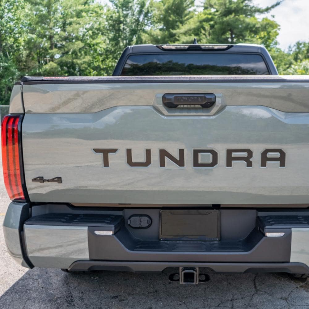 Matte Black Tailgate Letter Inserts For 2022-2025 Toyota Tundra - Model Badge Decals