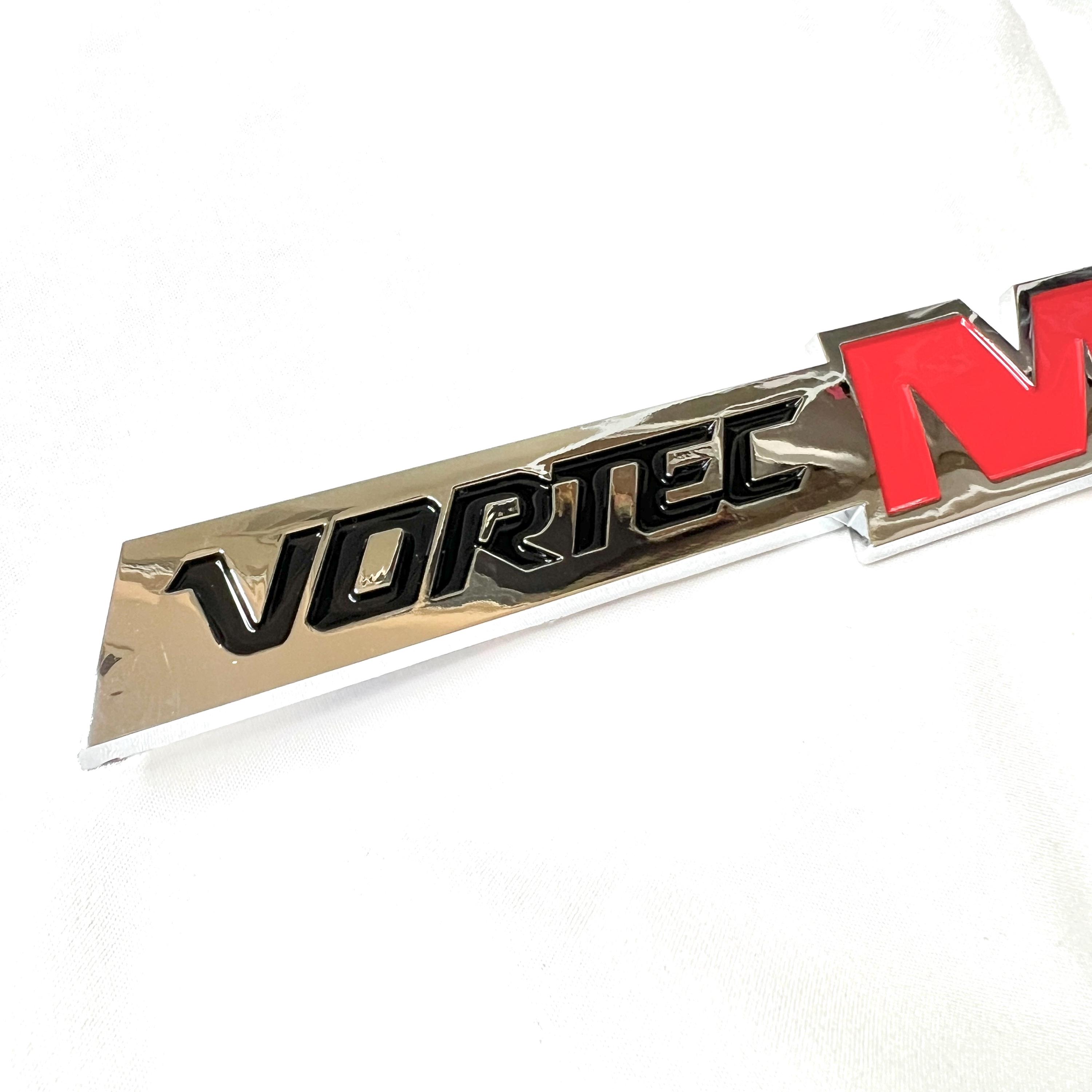 2 Emblemas Vortec Cromados Para Camión Sierra Silverado 2500HD – Negro Y Rojo