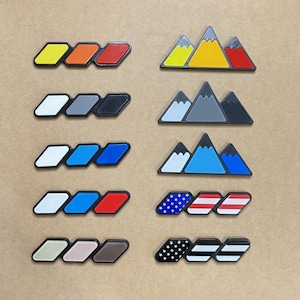 Tri-Color Grille Badge Emblem for Toyota Tacoma 4Runner Tundra Sequoia RAV4 Highlander – Front Grill Decoration Accessory