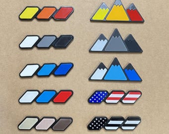 Tri-Color Grille Badge Emblem for Toyota Tacoma 4Runner Tundra Sequoia RAV4 Highlander – Front Grill Decoration Accessory