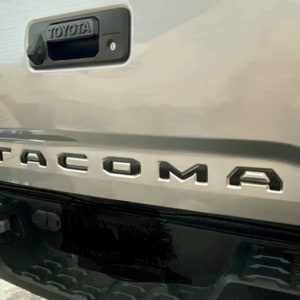 Matte Black Zinc Alloy Raised Tailgate Insert Letter for 2016-2023 Tacoma Model Emblem Decal