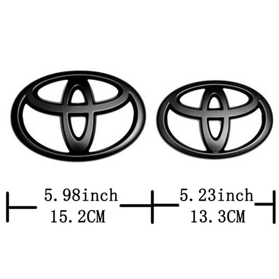 thumbnail image 2 of Matte Black 'OUT' Overlay Kit For 2014-2024 Toyota 4Runner – Front & Rear Emblem Covers 2 of 6