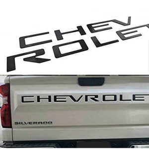 Matte Black Raised Tailgate Insert Letters Fit for 2019-2024 2025 Silverado Model Emblem Decal