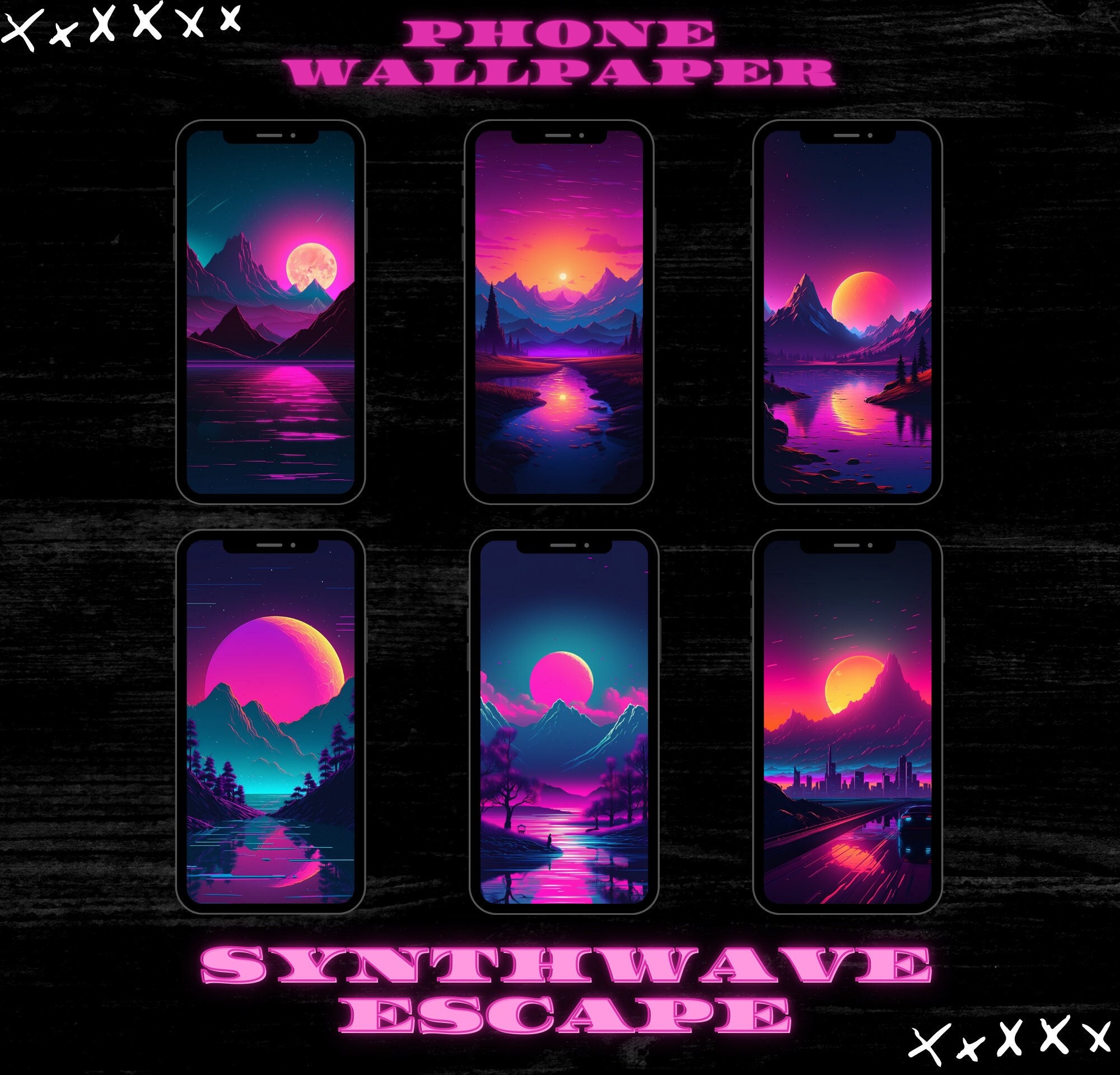 Artistic Synthwave Phone Wallpaper  Mobile Abyss