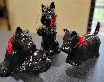 Black Scottish Terrier Christmas Ornament