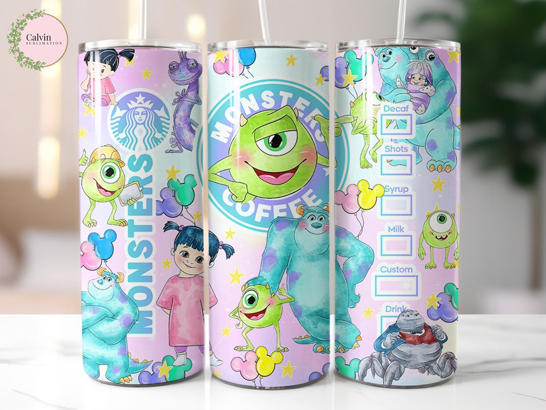 Monsters Coffee Tumbler Wrap 20oz Straight Skinny Wrap - Etsy