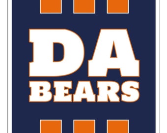 DA BEARS - Chicago Bears Jersey Themed Sticker