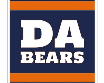 DA BEARS - Pegatina de vinilo con temática de los Chicago Bears