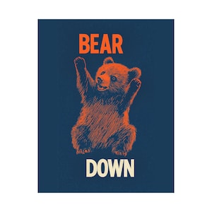 Poster vintage dei Cheer Bears - Simpatico poster a tema Chicago Bears