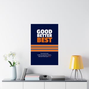 Good Better Best Poster - Chicago Bears Wall Decor - Etsy