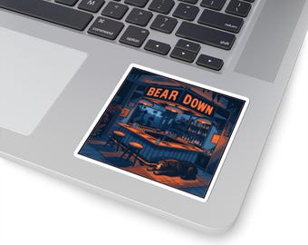 Pegatina Bear Down Tropical Bar - Pegatina de los Chicago Bears