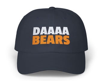Da Bears Embroidered Dad Cap - Navy Chicago Bears Hat