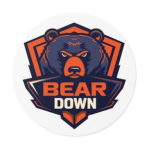 Adesivo Bear Down Flight Crew - Chicago Bears - Varie misure