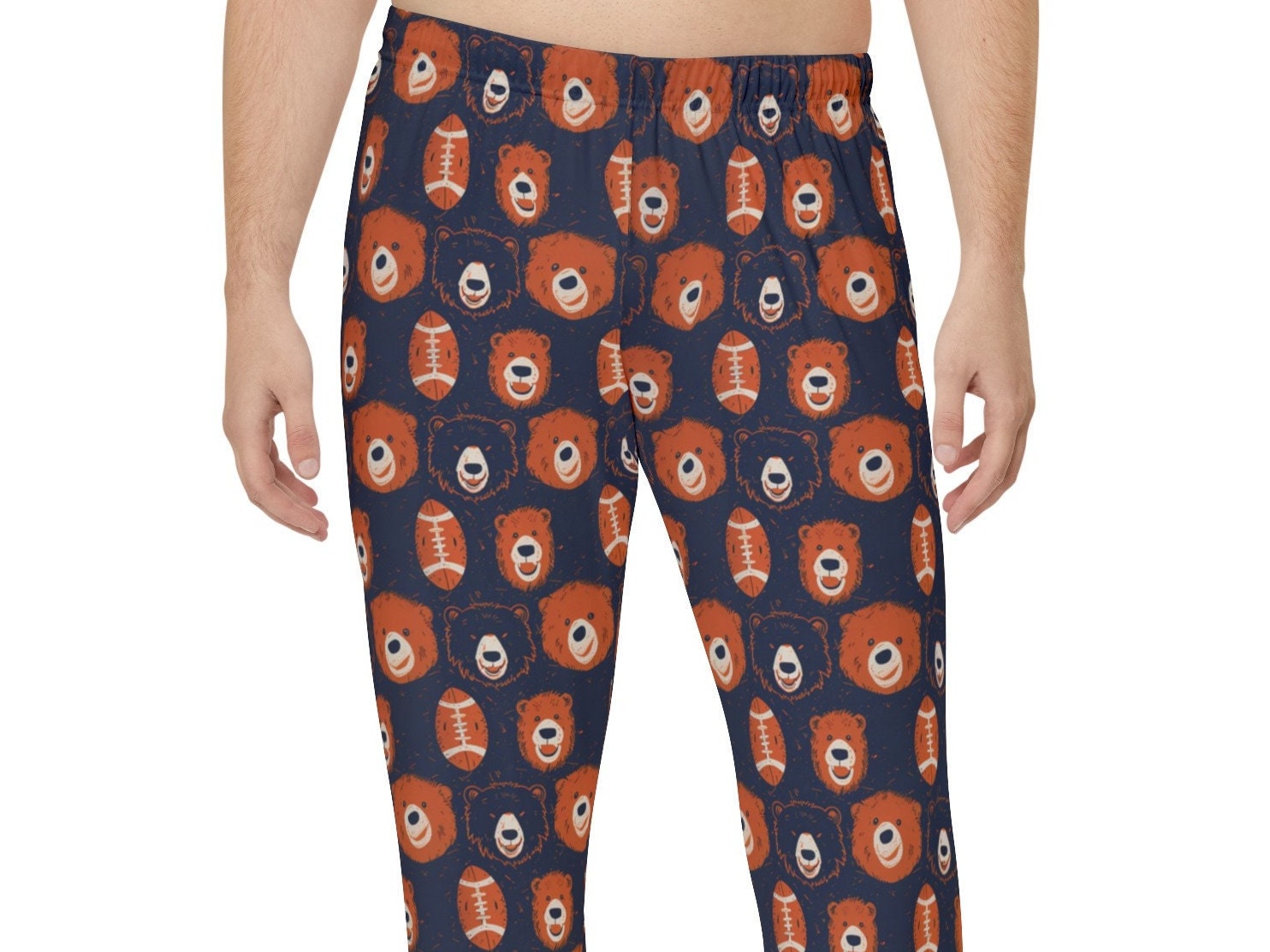 Chicago Bears Pajama Pants Men s Sleepwear Bears Footballs Pattern Etsy UK