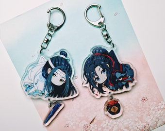 Pre order. Mo Dao Zu Shi, MDZS, Grandmaster of Demonic Cultivation, Wuxian, Wangji, acrylic keychains.
