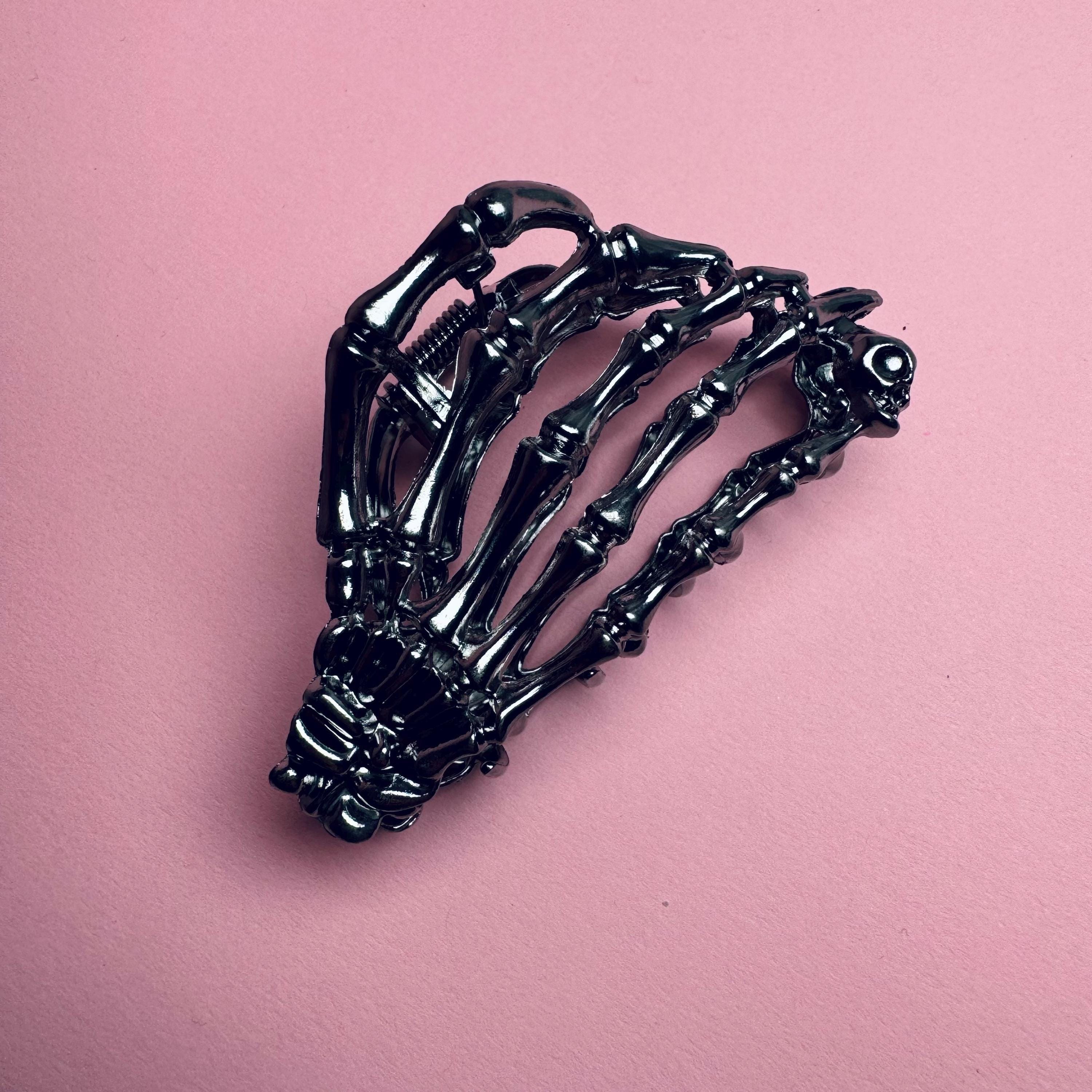 Gothic Hair Clips, Skeleton Hand, Dark Fashion - Etsy