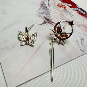 Heaven Official’s Blessing earrings, jewellery, handmade, Tian guan ci fu, tgcf, Hua Cheng, Xie Lian
