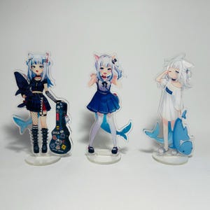 VTuber Gawr Gura acrylic stands, Shark Girl, Gura the Legend, Aquatic Star