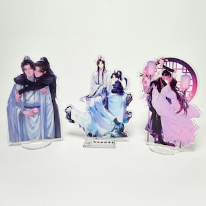 Acryl steht vom Husky und seiner weißen Katze Shizun, Erha He Ta De Bai Mao Shizun, Chu Wanning und Mo Ran.