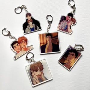 Acrylic keychains Jinx, Manhwa, BL, Joo Jaekyung, Kim Dan, Korean