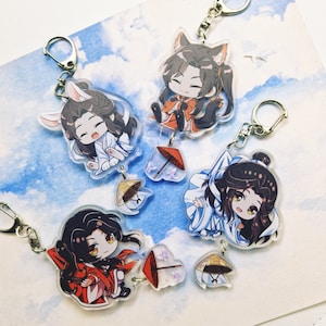Portachiavi in acrilico con benedizione ufficiale del cielo, Hua Cheng, Xie Lian, Tian guan ci fu