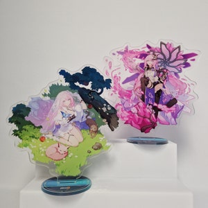 Honkai Impact 3 acrylic stands, Elysia, Kiana, video game. Pre order.