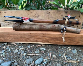Native American Style Flute Acacia Wood  Birds  series Gm 440  Hz