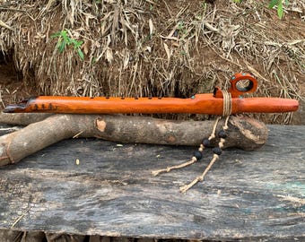 Native American Style Flute Red Narra Wood , Forest  series Fm 432  Hz