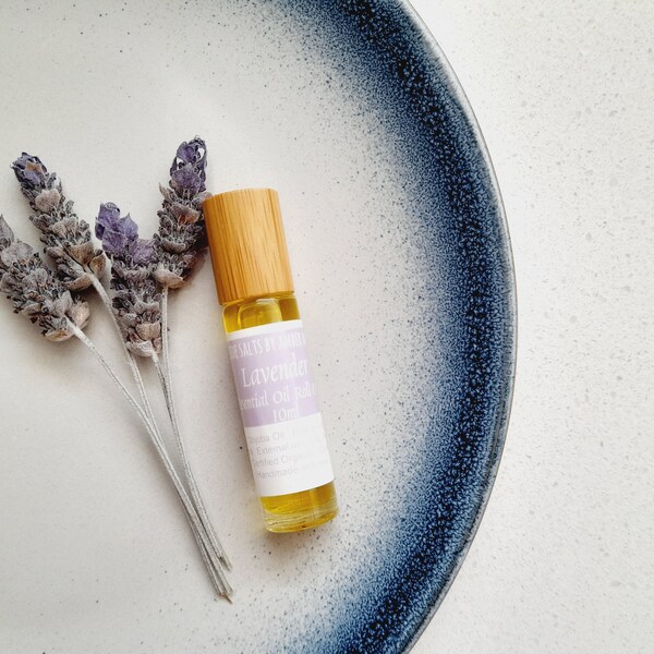 Lavender Essential Oil Roll On, Organic Blend, Roll On for Children and Adults, Support Sleep, Improve Anxiety, Reduce Pain, Skin Elixir